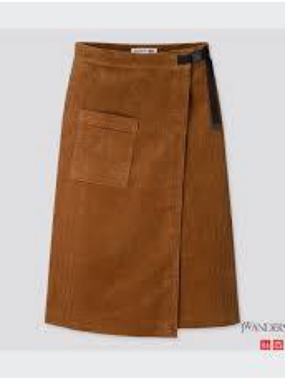 UNIQLO J.W. Anderson Corduroy Wrap Skirt Corduroy Midi Wrap Skirt in Brown